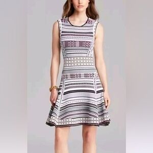 Diane Von Furstenberg Stretchy Eleanor Sleeveless Fit & Flare Jacquard Dress